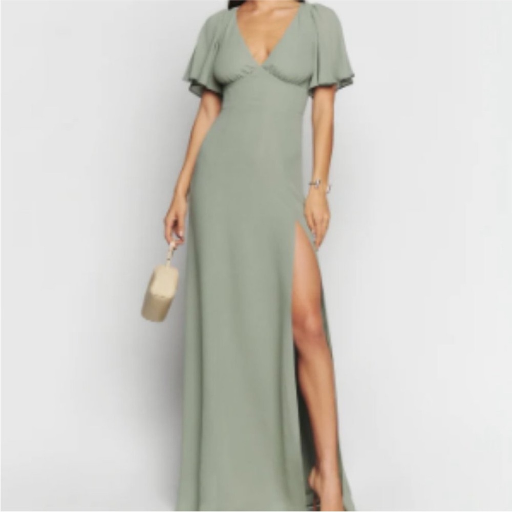 Reformation Shayla Dress, Seafoam, Size 2P